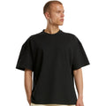 Black - Side - New Morning Studios Mens Jersey Cotton Oversized T-Shirt