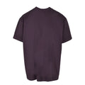 Plum Purple - Back - New Morning Studios Mens Jersey Cotton Oversized T-Shirt