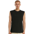 Black - Side - New Morning Studios Mens Plain Sleeveless T-Shirt