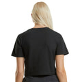 Black - Back - New Morning Studios Womens-Ladies Crop T-Shirt