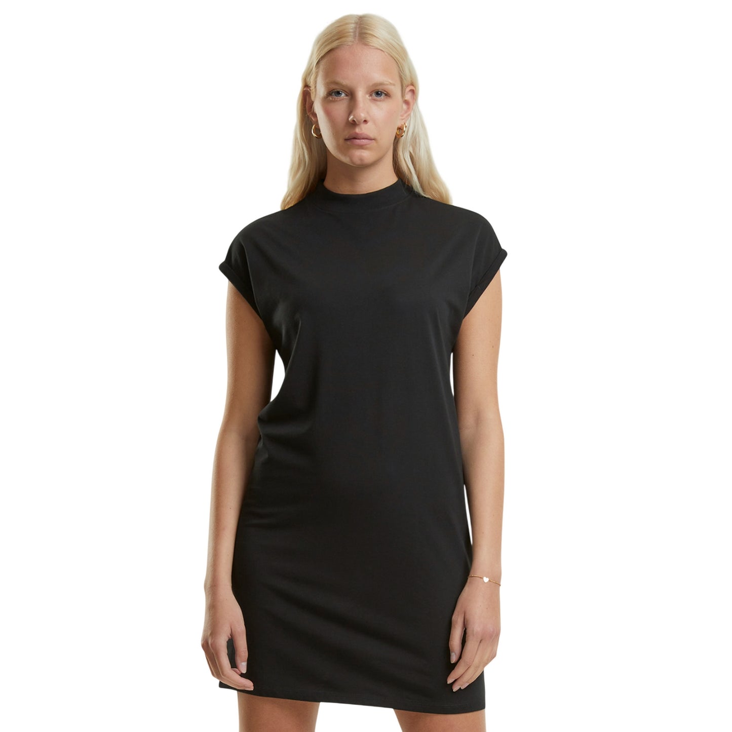 Black - Side - New Morning Studios Womens-Ladies T-Shirt Dress
