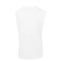 White - Back - New Morning Studios Mens Sleeveless T-Shirt