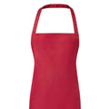 Red - Back - Premier Ladies-Womens Essential Bib Apron - Catering Workwear