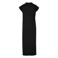 Black - Back - Build Your Brand Womens-Ladies Extended Shoulder Long Midi Dress