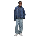 New Mid Blue Washed - Lifestyle - Build Your Brand Mens Boxy Denim Jacket
