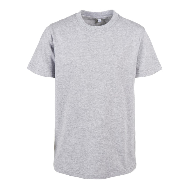 Heather Grey - Front - Build Your Brand Childrens-Kids Basic Organic T-Shirt