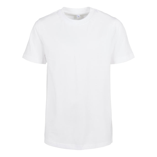 White - Front - Build Your Brand Childrens-Kids Basic Organic T-Shirt