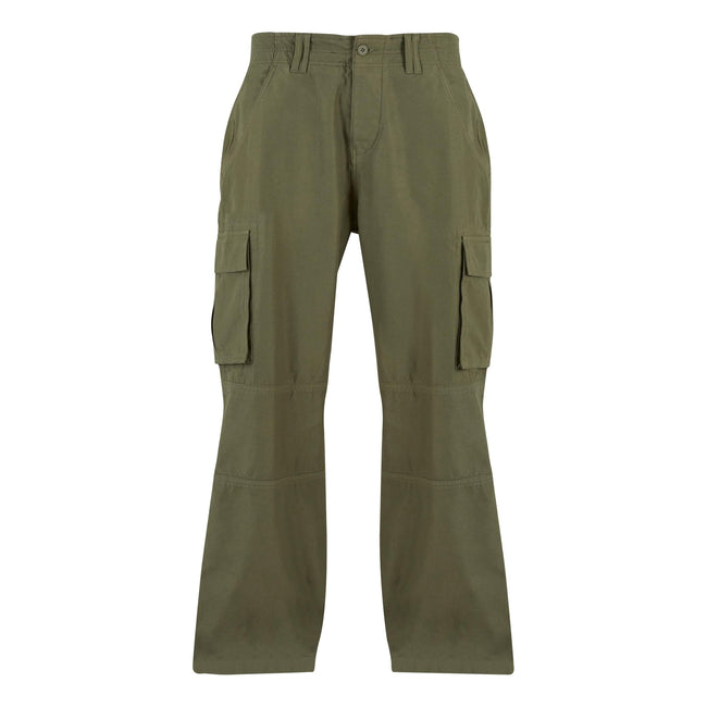 Olive - Front - Build Your Brand Mens Classic Cargo Trousers