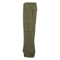 Olive - Side - Build Your Brand Mens Classic Cargo Trousers