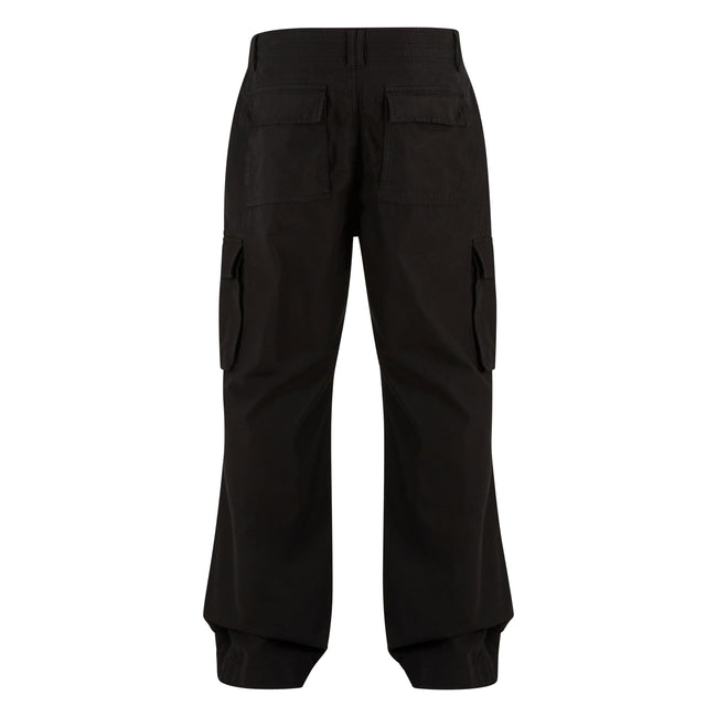 Black - Back - Build Your Brand Mens Classic Cargo Trousers