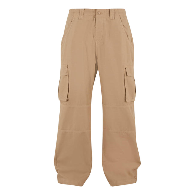 Beige - Front - Build Your Brand Mens Classic Cargo Trousers