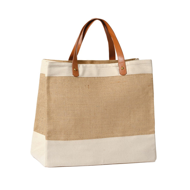 Natural - Front - Nutshell Adley Jute Tote