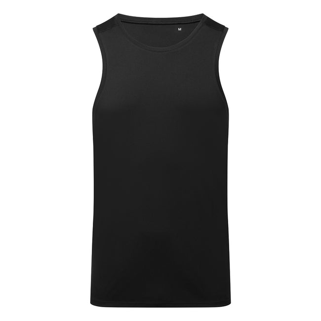 Black - Front - TriDri Mens Ion-Charge Performance Vest Top