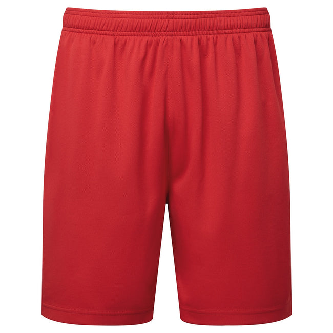 Fire Red - Front - TriDri Childrens-Kids Ion-Charge Performance Shorts
