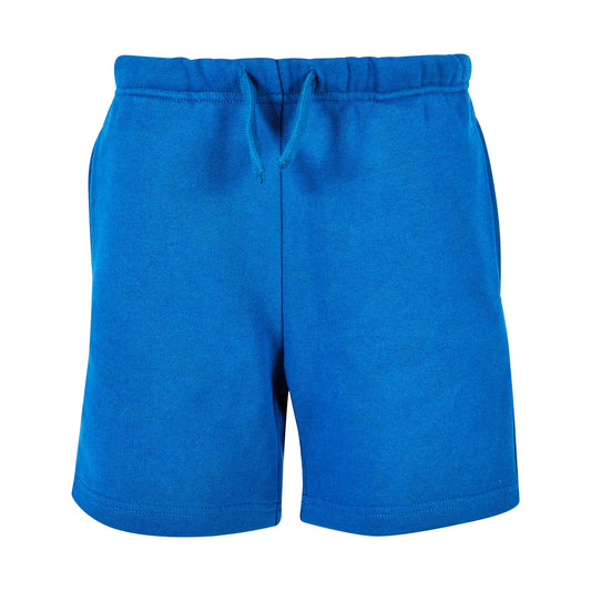 Intense Blue - Front - Build Your Brand Childrens-Kids Basic Sweat Shorts