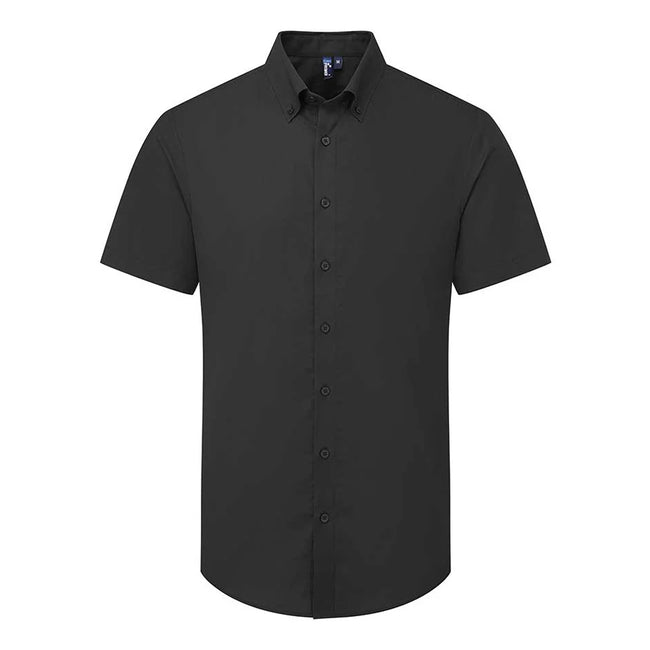 Black - Front - Premier Mens Supreme Oxford Shirt
