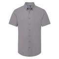Steel Grey - Front - Premier Mens Supreme Oxford Shirt