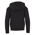 Black - Back - Build Your Brand Childrens-Kids Fluffy Full Zip Hoodie