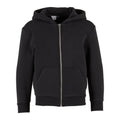 Black - Front - Build Your Brand Childrens-Kids Fluffy Full Zip Hoodie