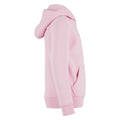 Soft Pink - Side - Build Your Brand Childrens-Kids Fluffy Full Zip Hoodie