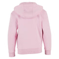 Soft Pink - Back - Build Your Brand Childrens-Kids Fluffy Full Zip Hoodie