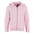 Soft Pink - Front - Build Your Brand Childrens-Kids Fluffy Full Zip Hoodie