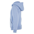 Powder Blue - Lifestyle - Build Your Brand Childrens-Kids Fluffy Full Zip Hoodie