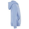 Powder Blue - Side - Build Your Brand Childrens-Kids Fluffy Full Zip Hoodie