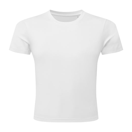 White - Front - TriDri Womens-Ladies Recycled Fitted Top
