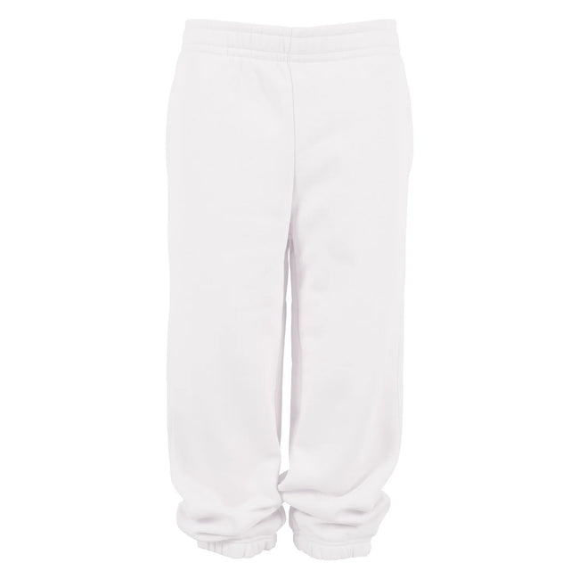 White - Front - Build Your Brand Childrens-Kids Basic Plain Jogging Bottoms