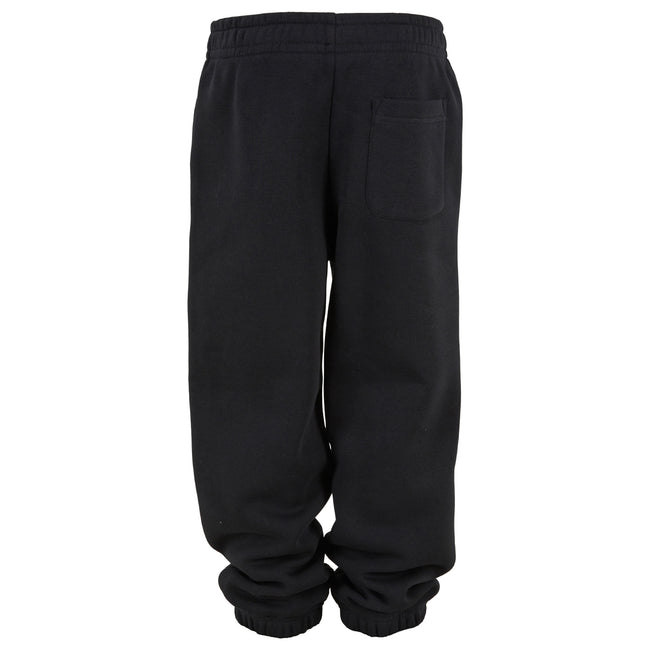 Black - Back - Build Your Brand Childrens-Kids Basic Plain Jogging Bottoms