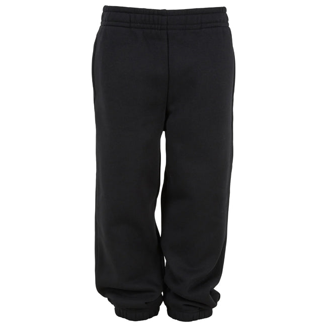 Black - Front - Build Your Brand Childrens-Kids Basic Plain Jogging Bottoms