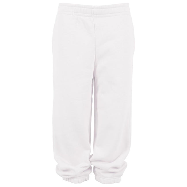 White - Front - Build Your Brand Childrens-Kids Basic Jogging Bottoms