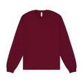 Maroon - Front - Bella + Canvas Unisex Adult Heavy Boxy Long-Sleeved T-Shirt