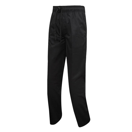 Black - Front - Premier Unisex Adult Slim Leg Chef Trousers