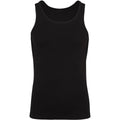 Black - Front - Build Your Brand Mens Plain Tank Top