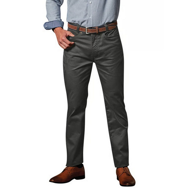 Charcoal - Back - Premier Mens Performance Chinos