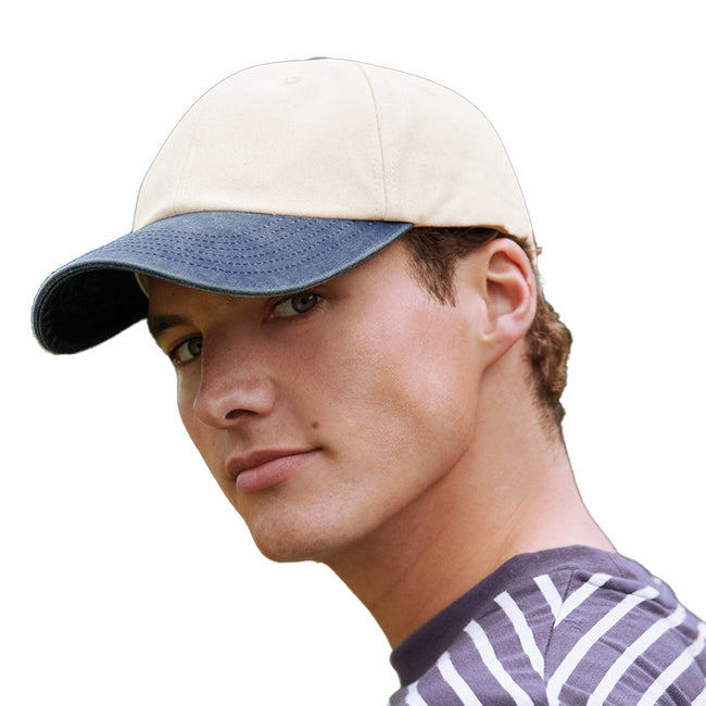 Natural-Vintage Denim - Lifestyle - Beechfield Unisex Adult Baseball Cap