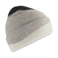 Black-Light Grey-Soft White - Front - Beechfield Wave Soft Beanie