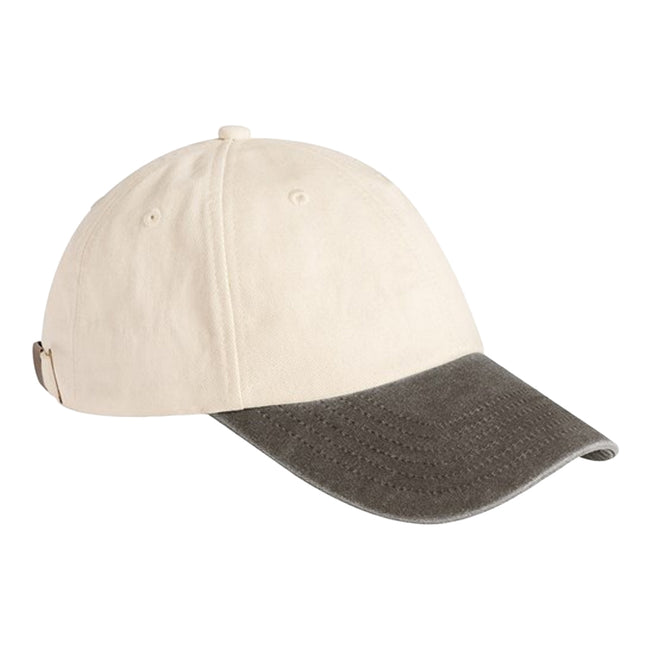 Natural-Vintage Brown - Front - Beechfield Unisex Adult Contrast Baseball Cap