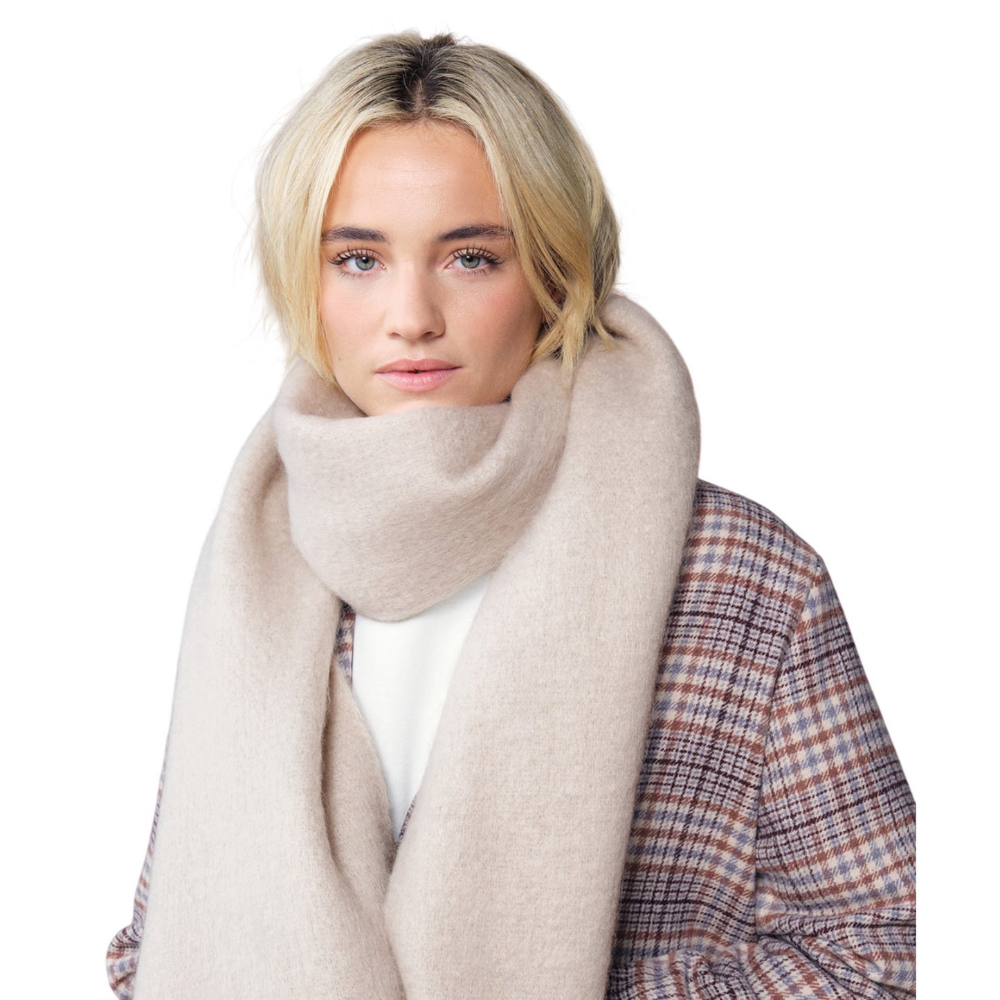 Natural Stone - Back - Beechfield Fluffy Scarf