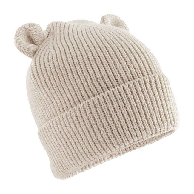 Almond - Back - Beechfield Baby Bear Organic Beanie