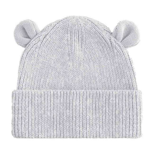 Cloud Grey - Front - Beechfield Baby Bear Organic Beanie
