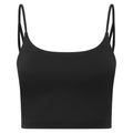 Black - Front - TriDri Womens-Ladies Recycled Sports Bra