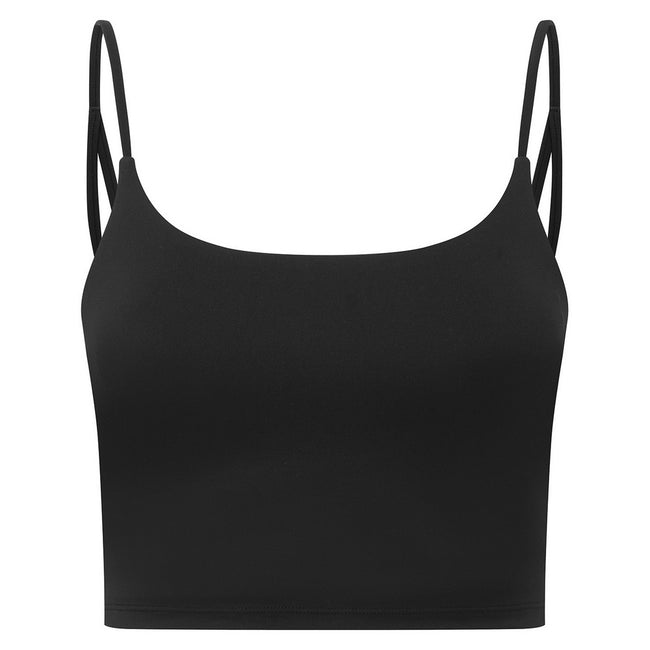 Black - Front - TriDri Womens-Ladies Recycled Sports Bra