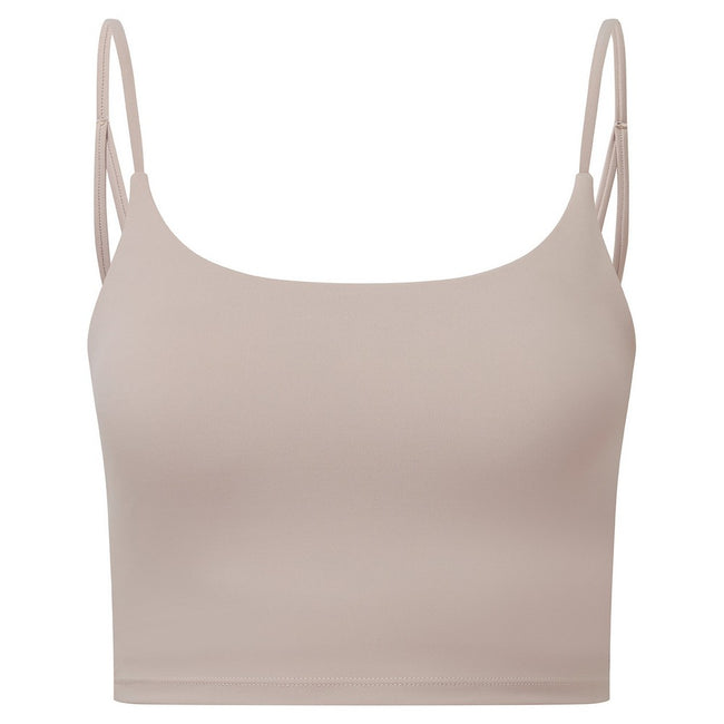 Stone - Front - TriDri Womens-Ladies Recycled Sports Bra