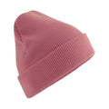Rose - Front - Beechfield Unisex Adult Original Organic Cotton Cuffed Beanie