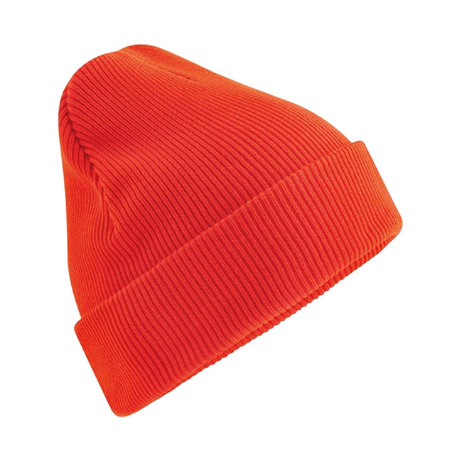 Sunset - Front - Beechfield Unisex Adult Original Organic Cotton Cuffed Beanie