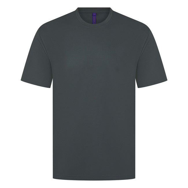 Charcoal - Front - Henbury Mens CoolPlus T-Shirt