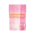 Pink - Front - Beechfield Unisex Adult Checked Fluffy Scarf